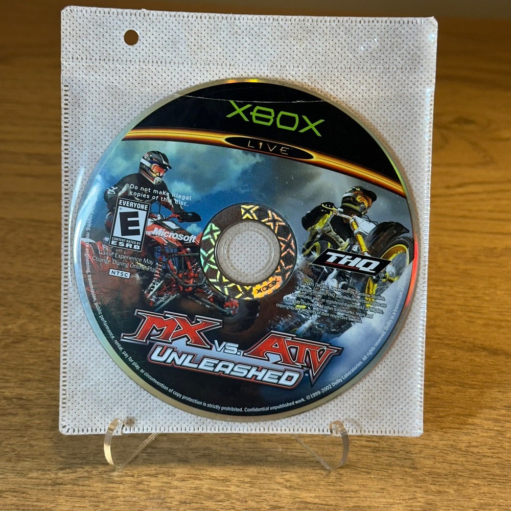THQ MX vs ATV Unleashed Microsoft Xbox Disc Only Good Racing Motocross‎ Game